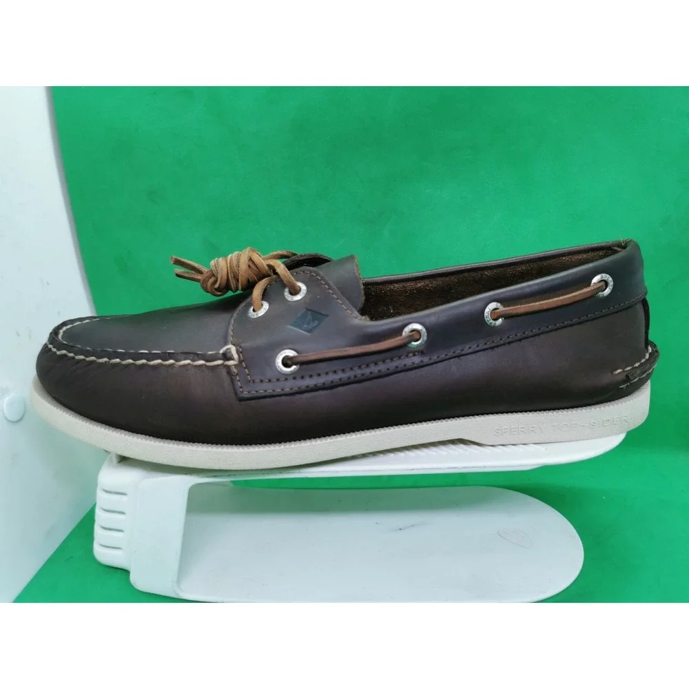 Vintage Sperry Top-Sider Men's Authentic Boat Driving Shoe Amaretto Brown Sz 11M